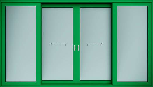 схеми терасних дверей Схема C | RAL 6029