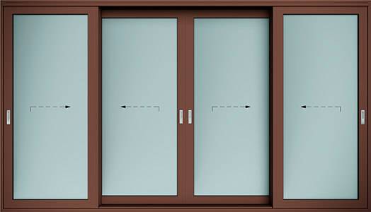 схеми терасних дверей Схема F | RAL 8017